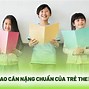 Bảng Tiêu Chuẩn Cân Nặng Việt Nam